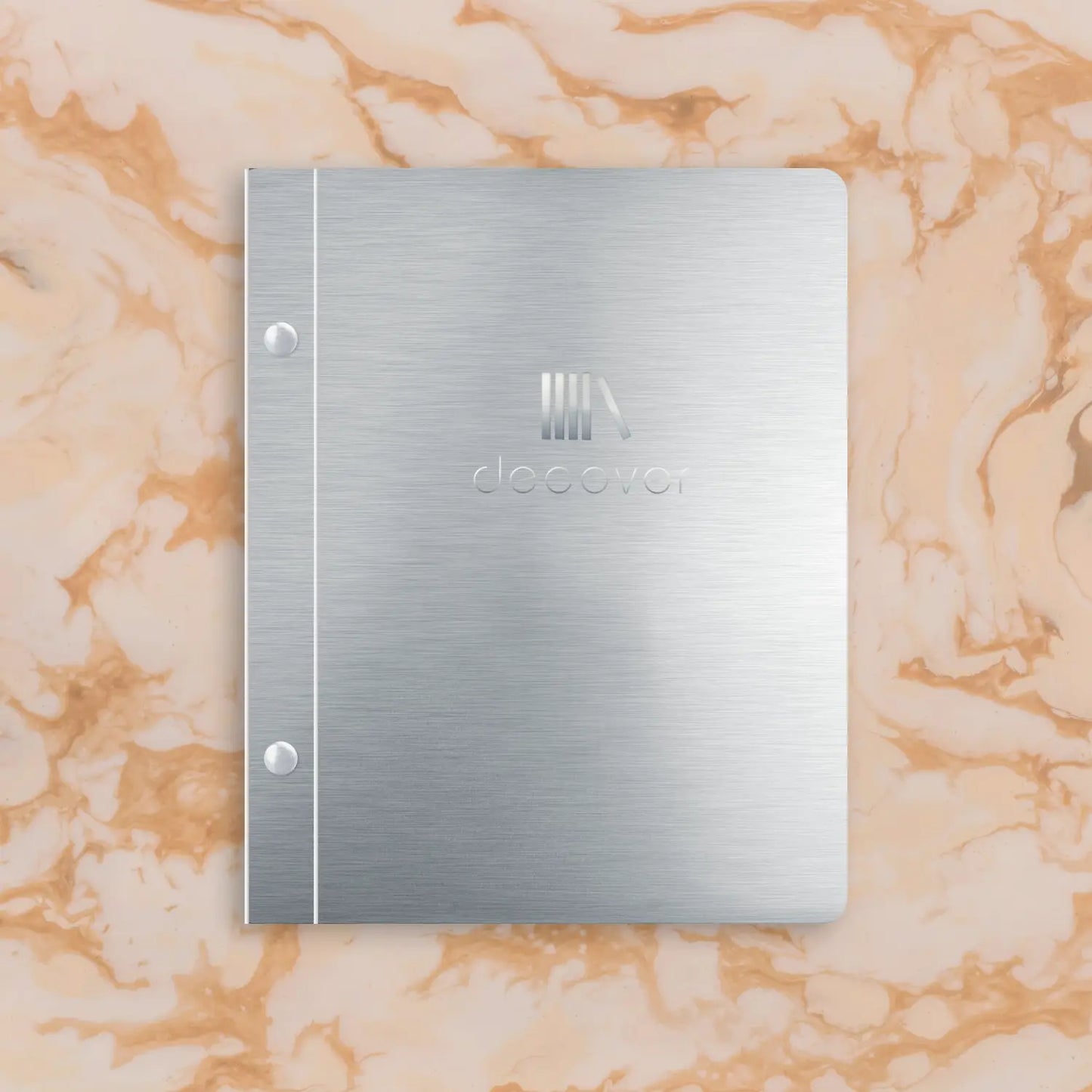 Metal menu-cover binding screw A5 portrait
