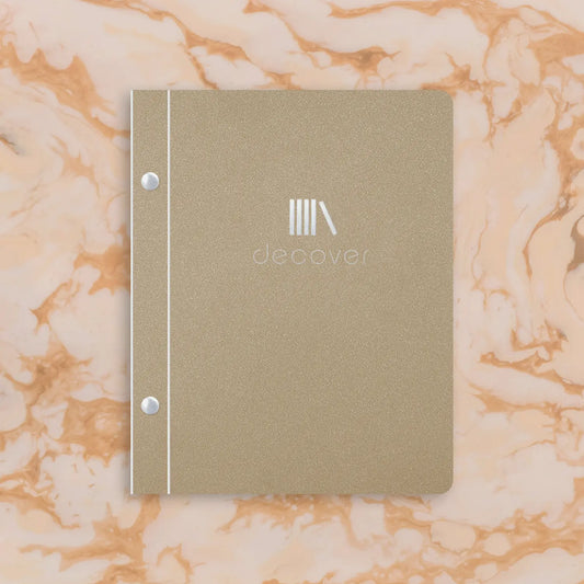 Gecoate menukaart boekschroef A5 staand