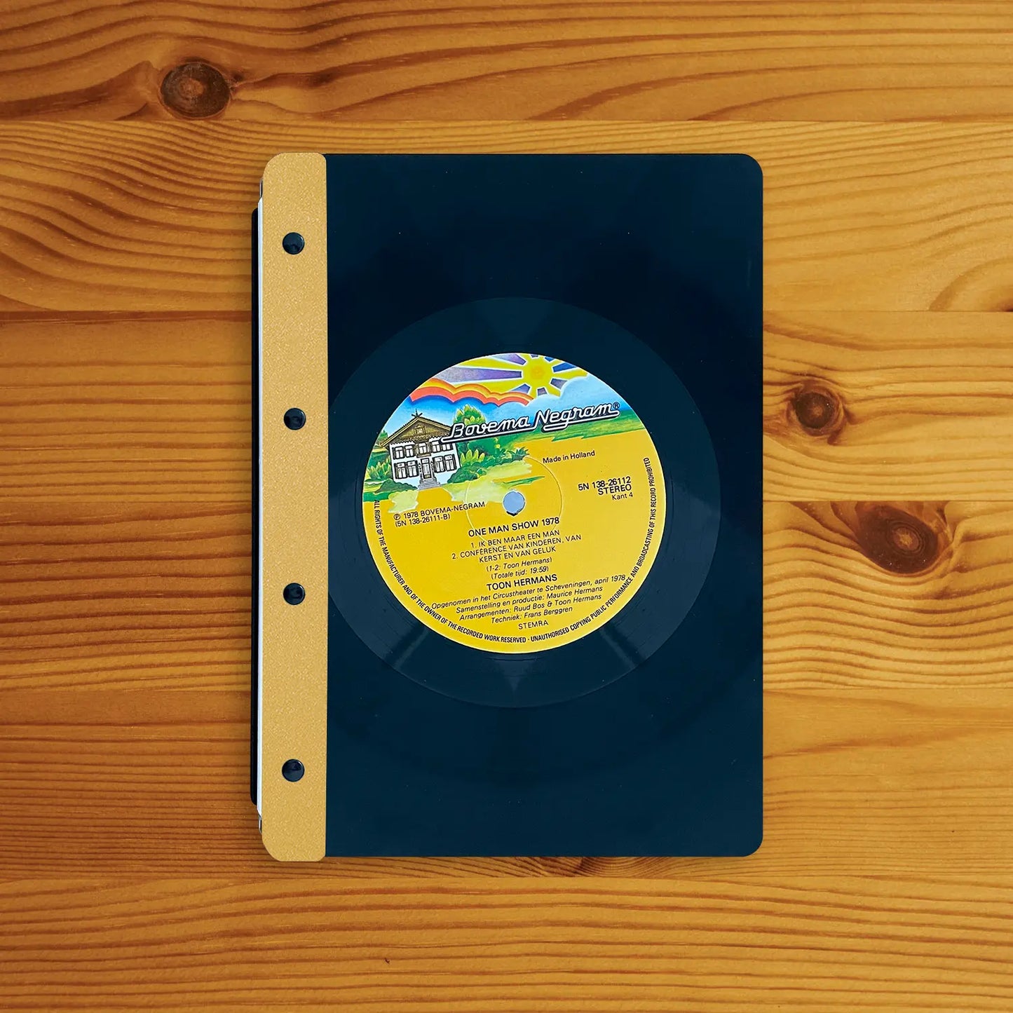 Vinyl menu-cover (coated back) A5 portrait
