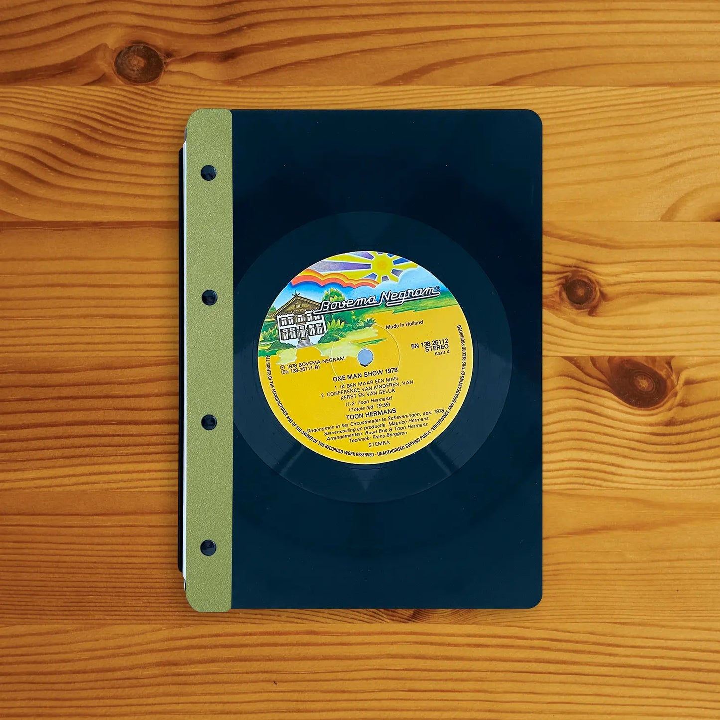 Vinyl menu-cover (coated back) A5 portrait