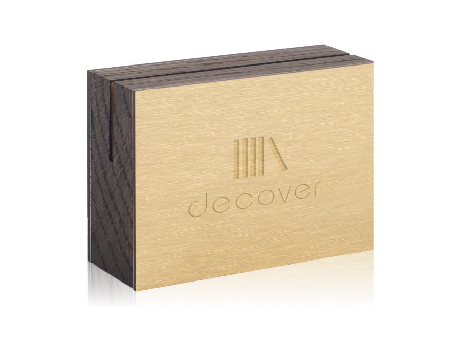 Luxury menu holder gold-colored