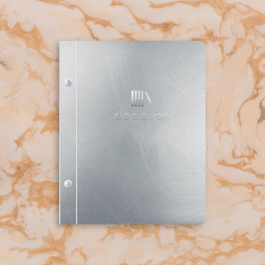 Metal menu-cover binding screw A5 portrait