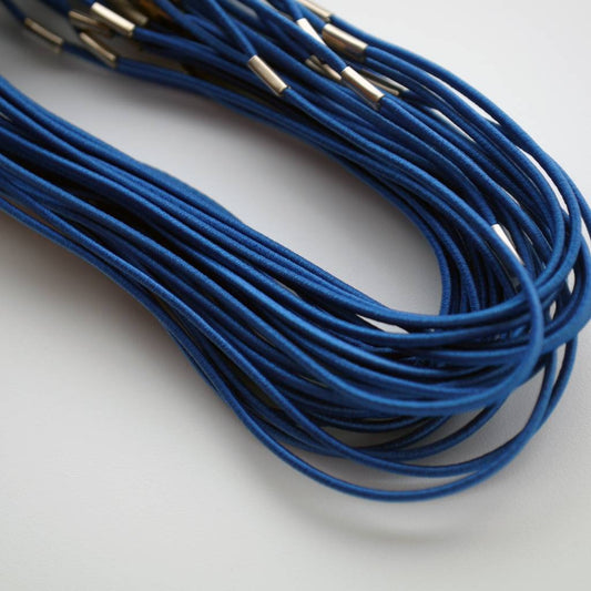 Blue elastic cords for menu-covers (set of 10)