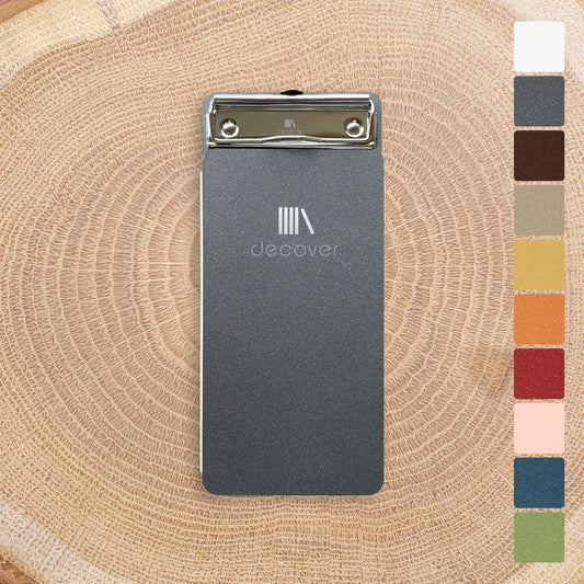 Coated bill holder with clip
