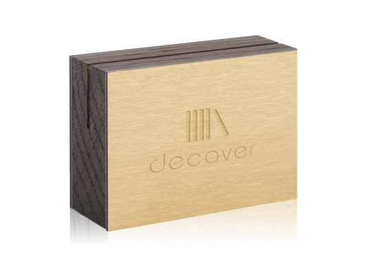 Luxury menu holder gold-colored