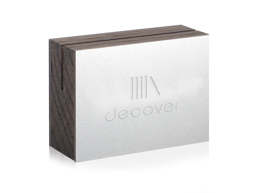 Luxury menu holder silver-colored