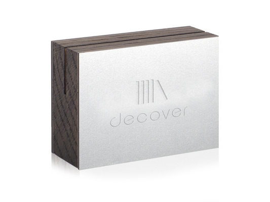 Luxury menu holder silver-colored